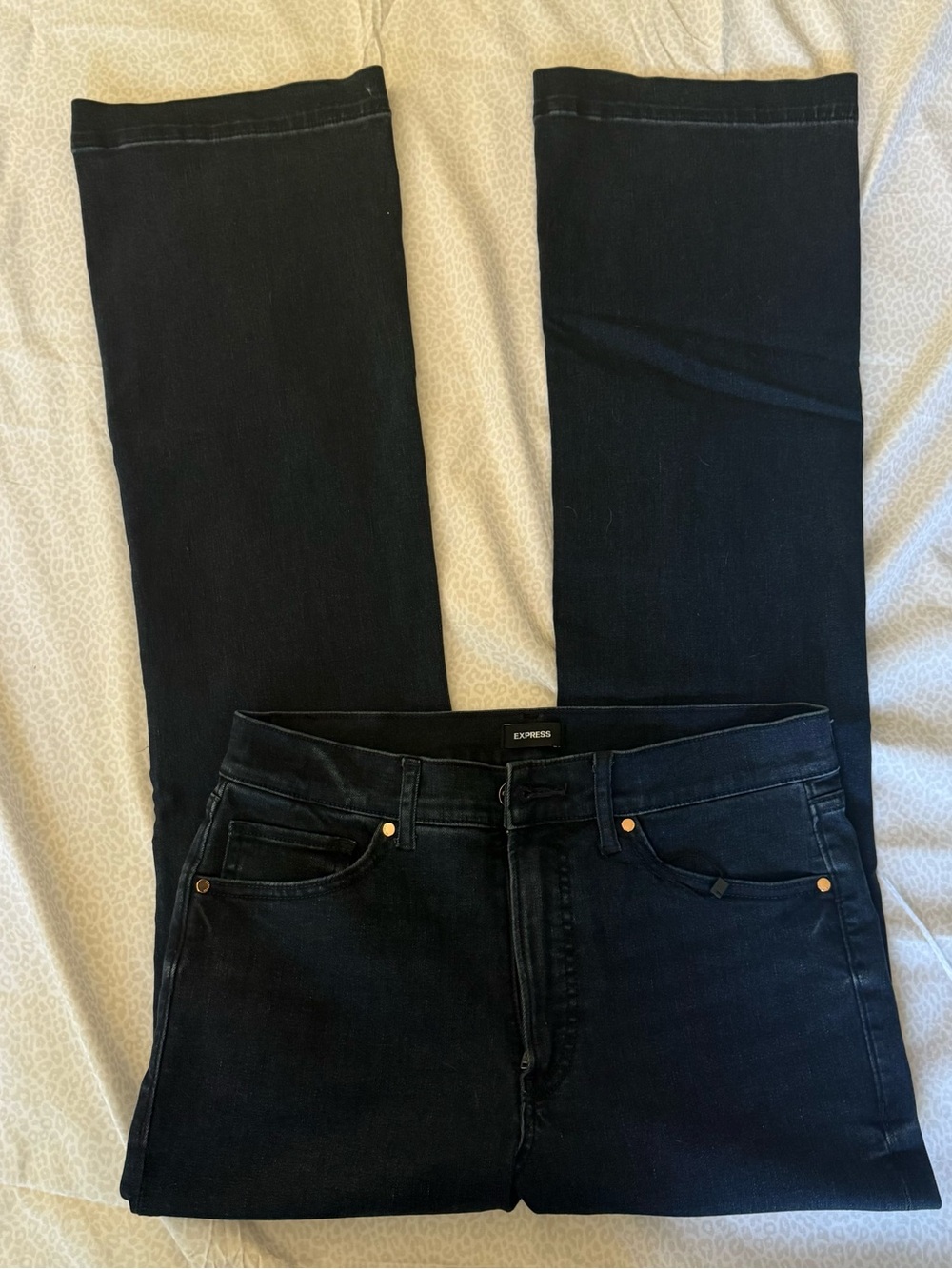 Express woma Black Straight-Leg boot cut mid rise Jeans